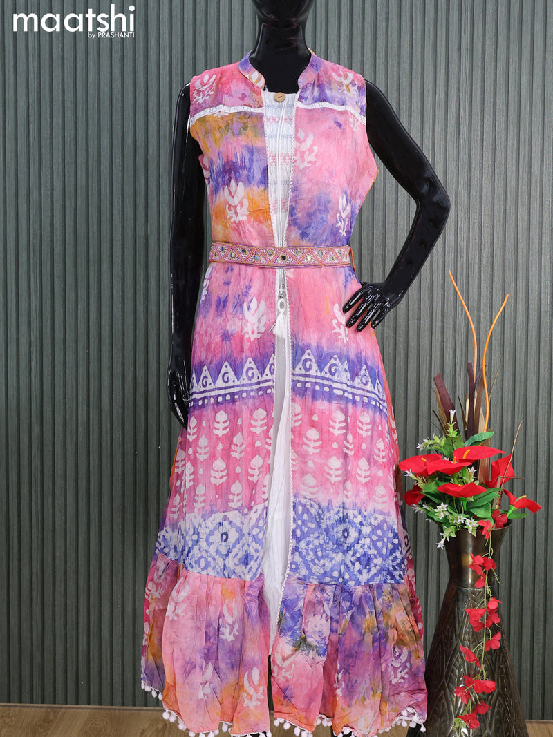 Indian Women Multi Color Cotton Anarkali Flared Kurta Kurti Long Dress Top  Tunic | eBay